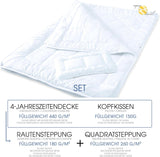 Aqua-Textil Soft Touch Parure enfant Couette 100 X 135 Cm 250G et 350G avec oreiller 40 X 60 Cm 150G Couette 4 saisons Climatisation Oeko-Tex Couettes et couettes Naty Shop