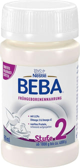 Aliment pour bébés prématurés BEBA Niveau 2, Aliment spécial pour bébés prématurés et nouveau-nés de faible poids, prêt à boire, pack de 32 (32 x 90 ml) Naty Shop