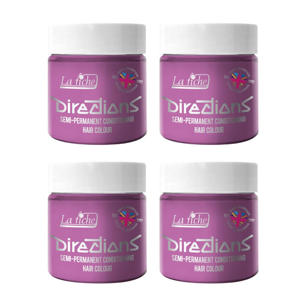 Directions coloration semi-permanente 100 ml boîte 4 pack (Pillarbox Red) Teinture capillaire Naty Shop Lavande 100 Ml (pack de 4)