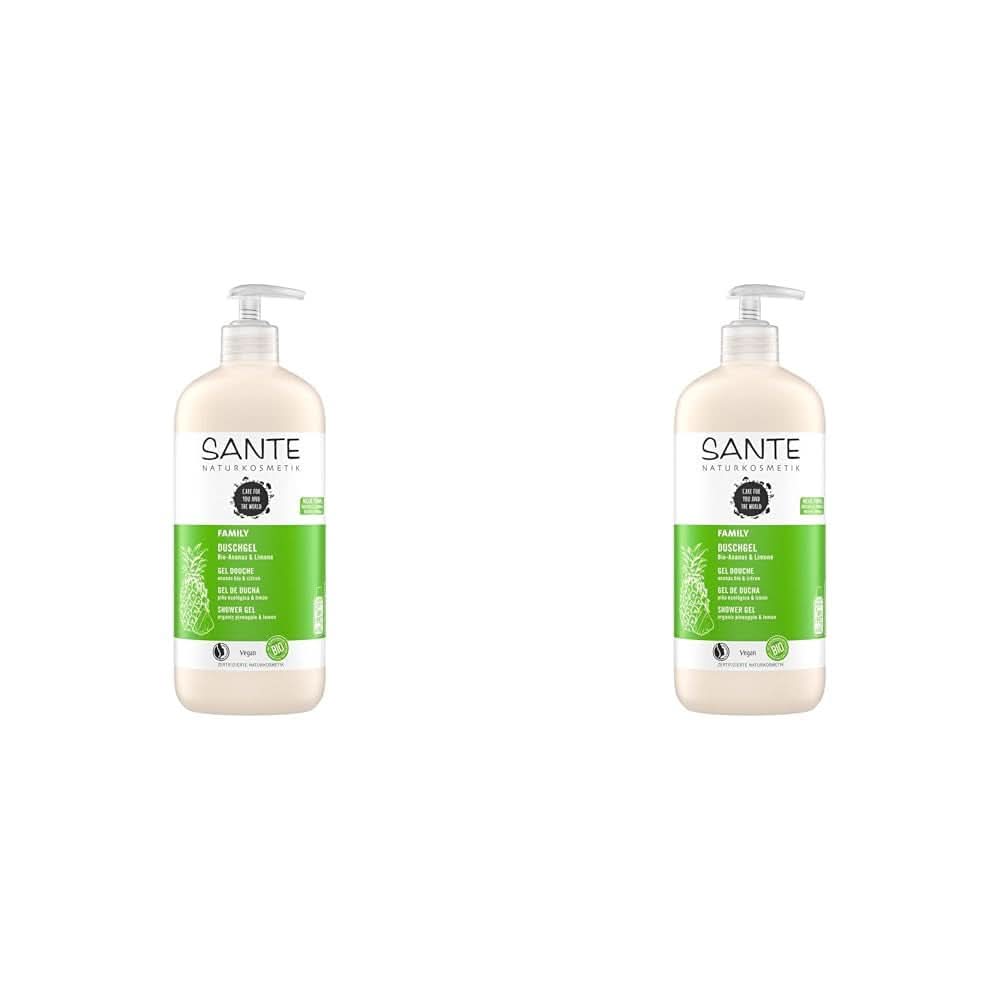 SANTE Natural Cosmetics Gel douche rafraîchissant au parfum d'agrumes, 950 ml Douche et bain Naty Shop 2 pièces x 950 ml Fruité, frais