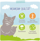 MjAMjAM - Nourriture humide premium pour chats - Truite raffinée au poulet juteux, paquet de 6 (6 x 400 g), sans céréales