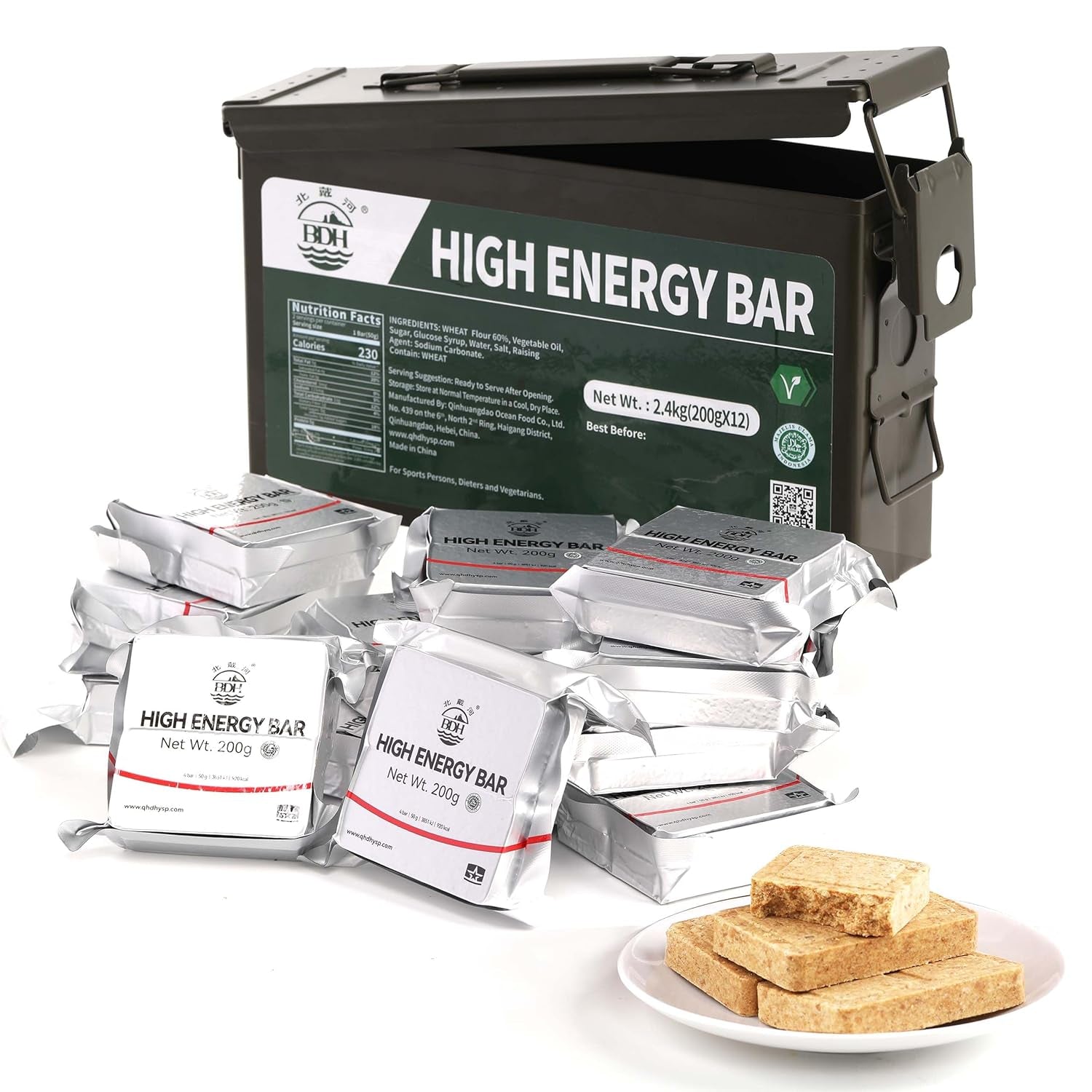 Barres d'urgence Tablettes de survie au goût de chocolat pour les activités de plein air Camping Urgence Blizzard Tremblement de terre Kit de préparation longue durée 12 pièces