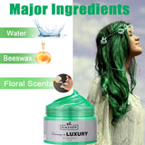 Cire capillaire temporaire verte, laque temporaire Crazy Green, boue semi-permanente lavable, coloration unique, pâte capillaire coiffante instantanée, couleur naturelle pour les fêtes, les activités et la teinture capillaire Halloween Naty Shop