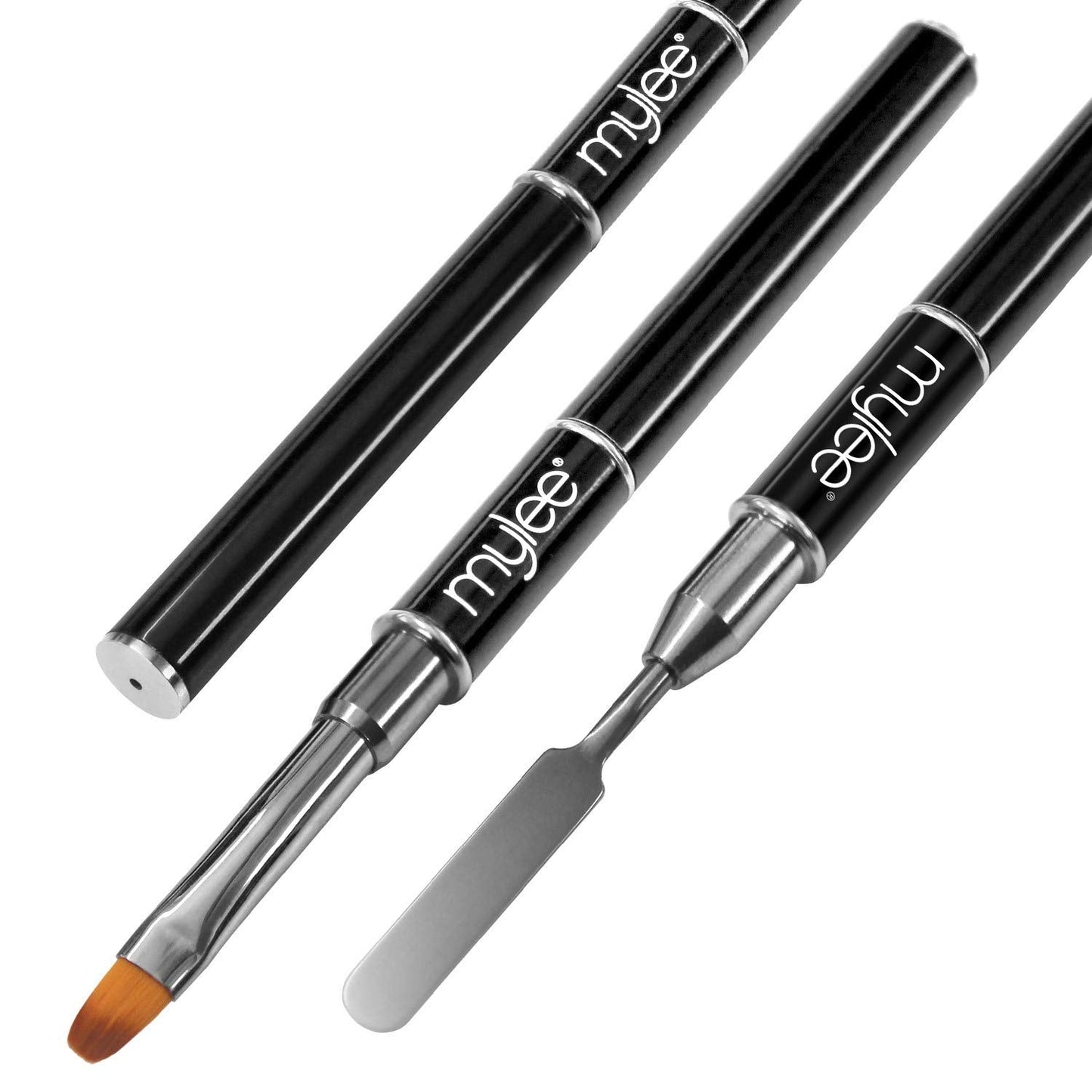 Mylee Magic Extender Gel Tool avec deux extrémités – Pinceaux et spatules 2 en 1 pour l'application UV/LED, les pointes de nez et les extensions