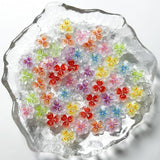 50Pcs 3D Blume Nagel Charms Nägel Zubehör Nageldesign Glitzersteine ​​​​Nailart Strasssteine ​​​​Fleur Nail Charms Lumineux Fleur Nail Art Charms Bunte Blumen Deko Nagel Steinchen Fleurs Nail Strass