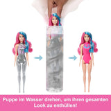 Poupée Barbie Color Reveal et accessoires avec 6 surprises, série Disco Star avec paillettes métalliques et dessus changeant de couleur (les styles peuvent varier), JCP01, 32 cm