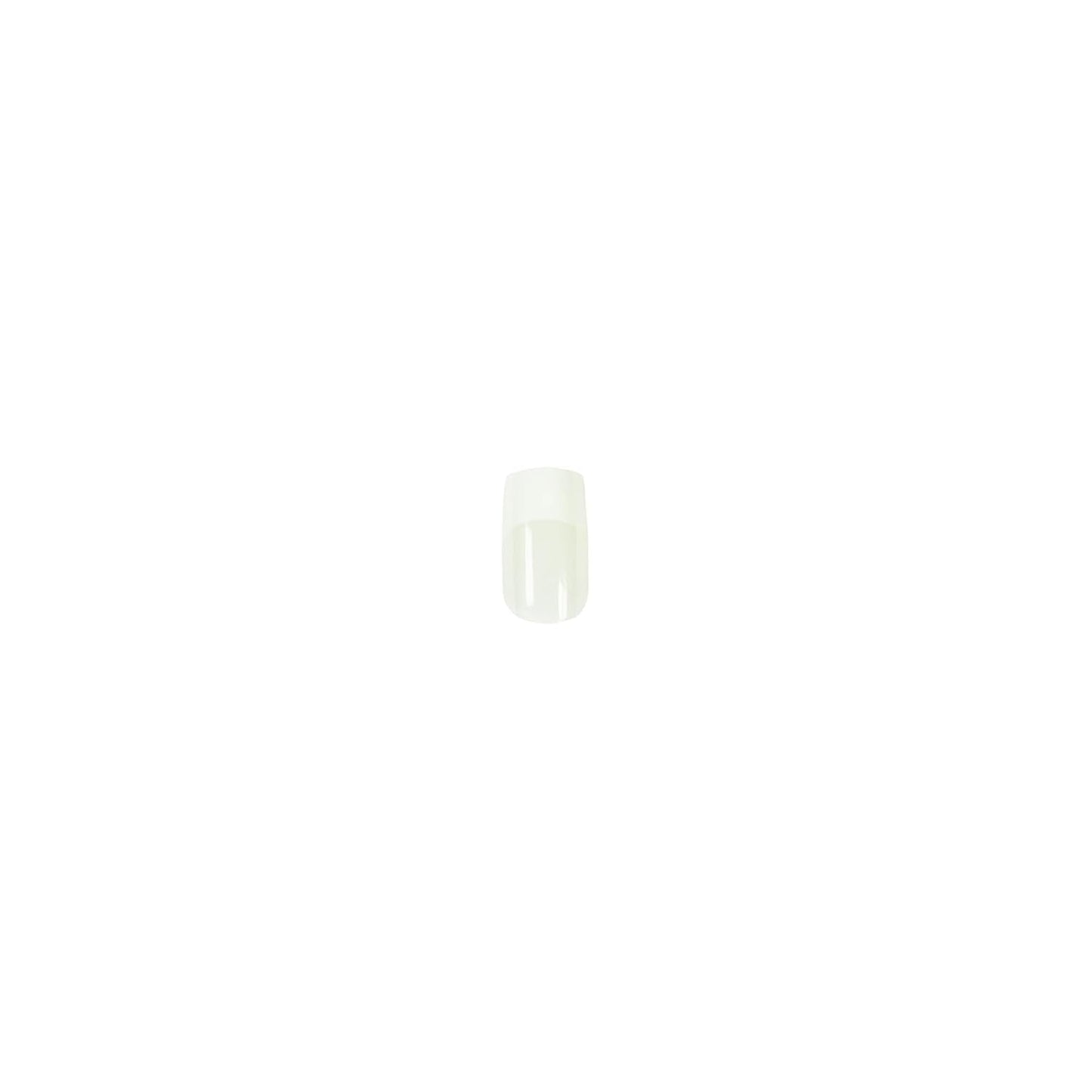 Glam'Up Paris - Faux Ongles - Couverture Complète - Facile à Utiliser - 24 Faux Ongles Par Boite + Double Adhésif - Forme Carré XL - N°3 - French manucure, Blanc