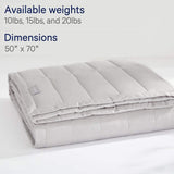 Couverture lestée Casper, 9 kg, gris Couettes et couettes Naty Shop