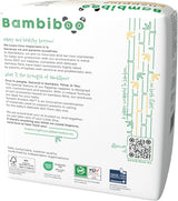 Bambiboo Mini couches jetables respectueuses de la peau avec ouverture ombilicale en fibre de bambou douce - Couches pour nouveau-nés - Couches jetables pour nouveau-nés - Protection de la peau - Taille 2, 25 pcs