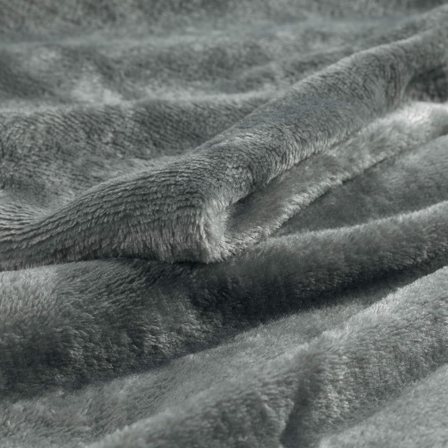 Douceur D'Intérieur Flanou Plaid, Polyester, Gris, 125 X 150 Cm Couettes et couettes Naty Shop