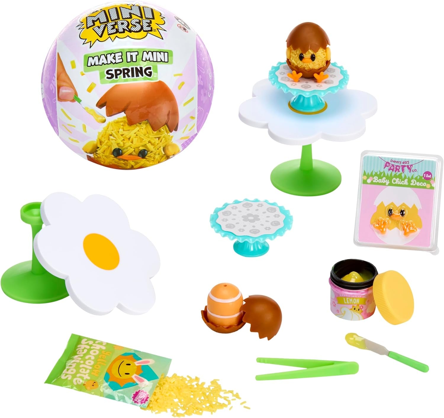 MGA's Miniverse Make It Mini Spring Series – Objets de collection miniatures saisonniers en résine pour bricolage et exposition avec réplique, ingrédients non comestibles – Pour collectionneurs et enfants à partir de 8 ans