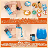 Essbarer Glitzer - 3 Torten Kuchen Deko Essbare, Flüssiges de couleur métallique, Paillettes comestibles pour muffins, cocktails, guimauves - 10 ml Naty Shop