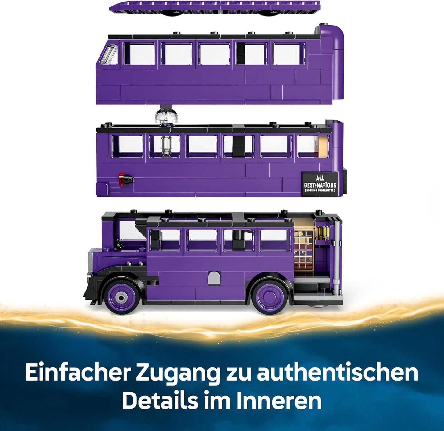 LEGO Harry Potter Adventures with The Travelling Knight - Ensemble de construction 5 figurines dont Ernie Prang, Stan Shunpike et le bus Padfoot Jouet pour les fans du monde sorcier Garçons et filles 8 ans 76446 Jeux de construction Beuche den LEGO-Store