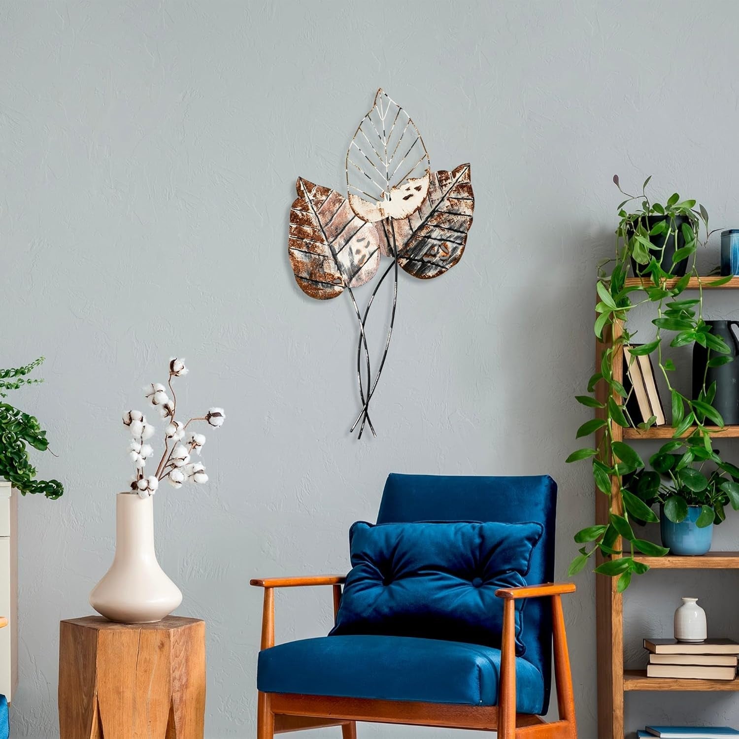 Accessoire mural décoratif en métal fait main, 45 x 85 cm | 100 % métal (1,5 mm) | Design unique marron et noir, parfait pour la décoration intérieure | Fixable au mur Statuettes et sculptures Naty Shop