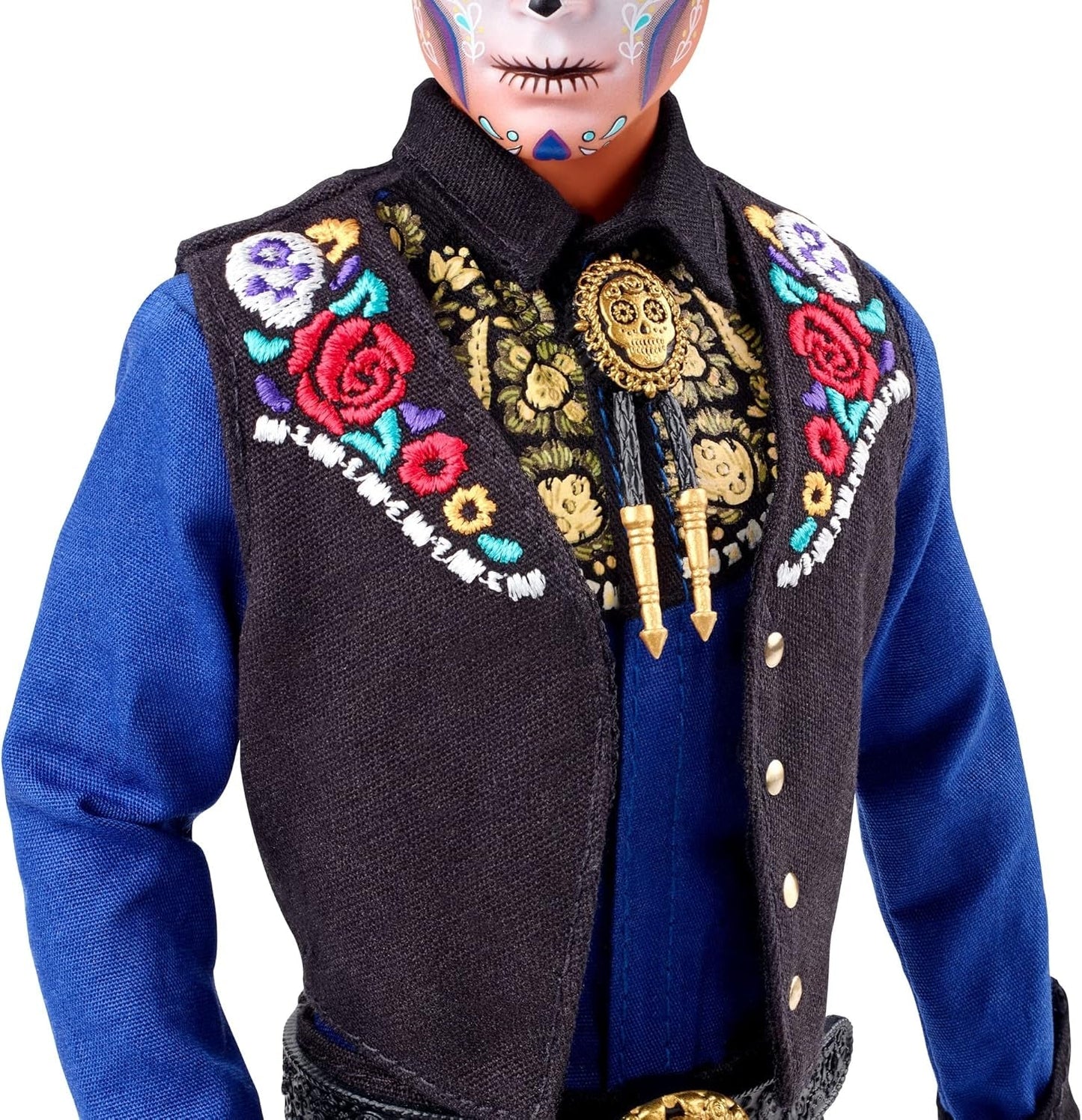 Ken Barbie 2022 Día De Muertos Poupée avec chemise, gilet et sombrero, peinture pour le visage Calavera, cadeau pour les collectionneurs
