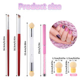 Nail Art Rendering-Werkzeuge Schwamm Undtupfpinsel, Sponge Brush Applicator, Double Kopf Ombre Sponge Stick Mit 4 Ersatzköpfe, Nail Art Schwamm Und Tupfpinsel, Ombre Nagelpinsel Für Gelnägel