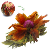 Thé aux fleurs "Couronne du goût" 1 pièce 6 g | Thé vert - fleur de lys - fleur de litchi | Thé sélectionné | Fleurs de thé vert | Idéal pour les amateurs de thé