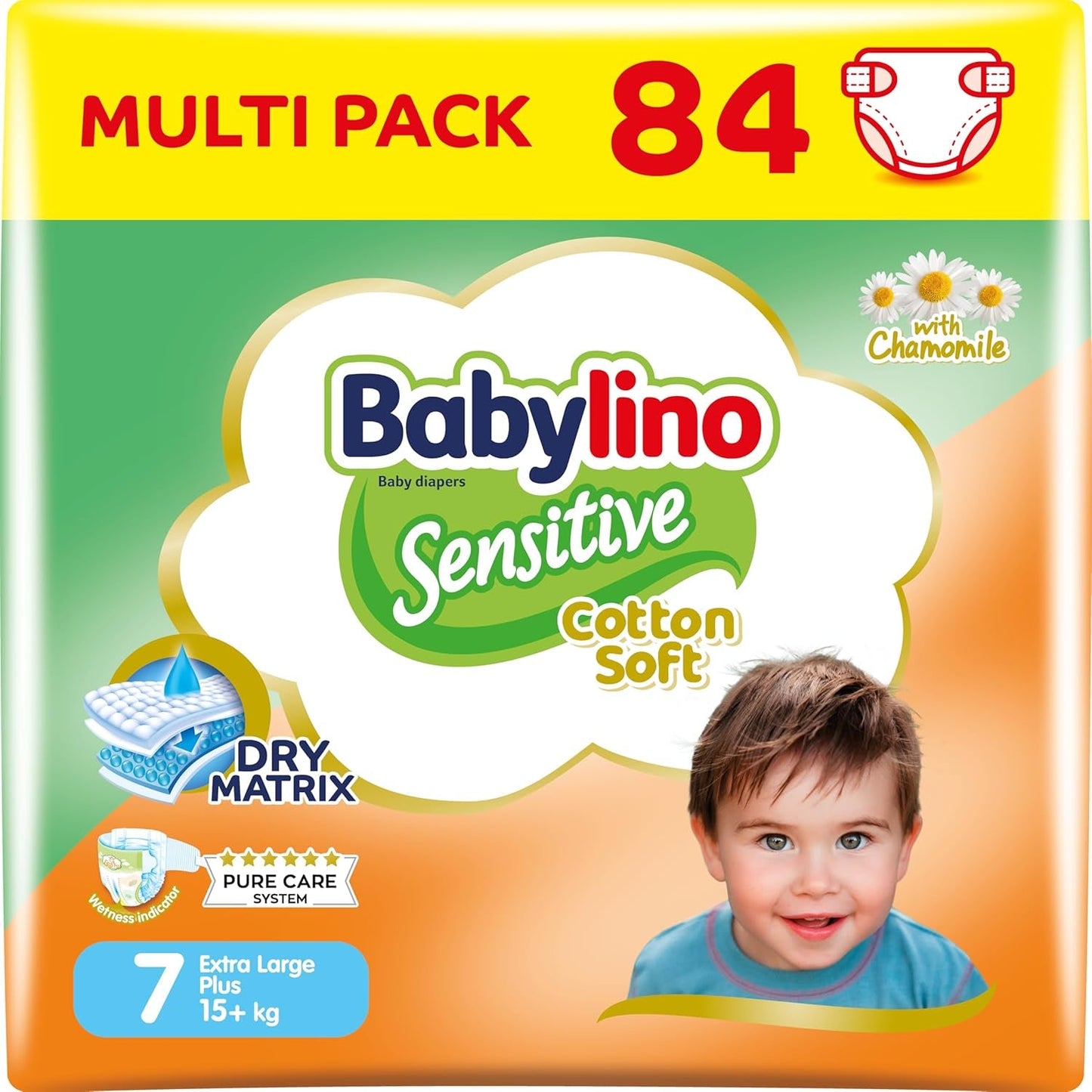 Couches pour bébés sensibles, taille 6, extra large (13-18 kg), 114 couches