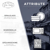 Service de table pour 6 à 18 pièces – Service de table en verre opale – Service de table blanc – Service de bol et d'assiettes – Vaisselle moderne – Assiettes – Service de table – Service de table pour 6 personnes