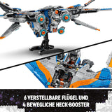 LEGO Marvel Les Gardiens de la Galaxie : le modèle de vaisseau spatial de construction Milano avec 4 figurines de super-héros Avengers Flyer pour les aventures spatiales Cadeau pour garçons et filles 76286 Jeux de construction Beuche den LEGO-Store