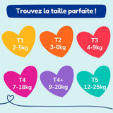 - Couches taille 3 (4-9 kg) - saines et très absorbantes - étanche 12 heures - sans substances indésirables - fabriquées en France - prix abordable - 150 couches jetables