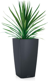 LECHUZA CUBICO Couleur 30 gris ardoise 13138, 29,5x29,5x56,5 cm