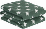 DREAMSCENE couverture confortable couverture moelleuse couverture polaire - couverture de salon chaude hiver douce, couverture de canapé, couverture de canapé, couverture câline enfants, salon et couvertures câlines 120X150Cm, couverture de canapé étoiles grises Lits et couvertures Besuche den DREAMSCENE-Store Vert forêt 120 X 150 Cm
