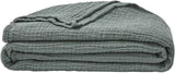 ESSIX Plaid, Monocolor, En gaze de coton, Jazzy, 130 X 170 Cm Couettes et couettes Naty Shop Sauge