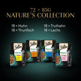 SHEBA Nature's Collection in Gravy - Nourriture humide pour chats de haute qualité, variété fine (MSC) en sachets portionnés - 72 x 85 g