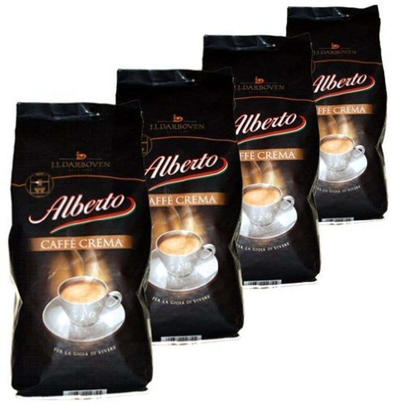Café en grains Alberto Crema, 1 kg, paquet de 4 (4 x 1 kg)