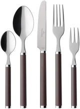 Villeroy Et Boch Play Couverts Marron Chocolat, pour 6 personnes maximum, 30 pièces, acier inoxydable, manche en plastique marron Cuisine Naty Shop
