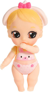 BABY born 904763 Baby Surprise Bus - mini bus jouet pour poupée rose avec 2 poupées exclusives, poussette triple, balançoire, carrousel, toboggan et balançoire triple.