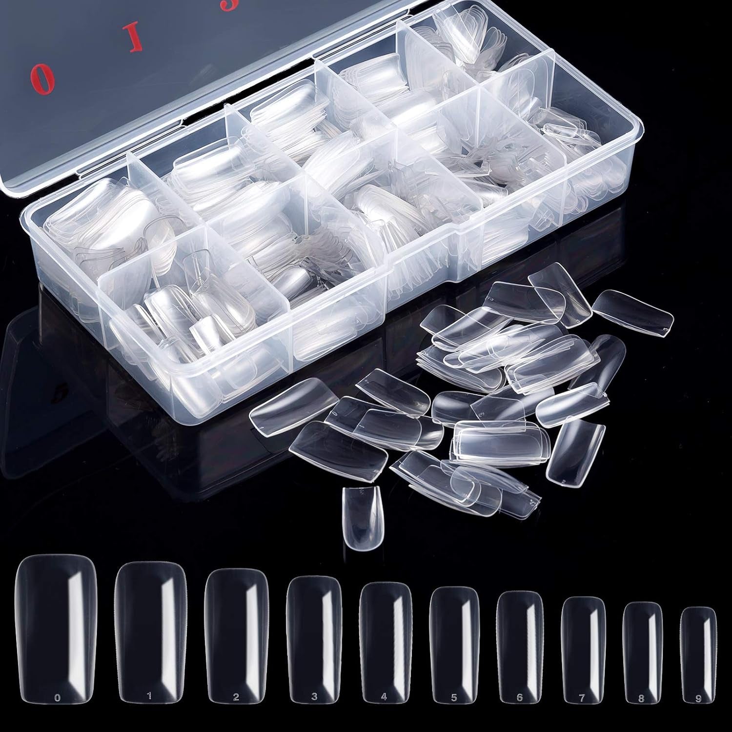 Faux ongles artificiels naturels, 500 pièces, pointes de cercueil pour femmes et filles