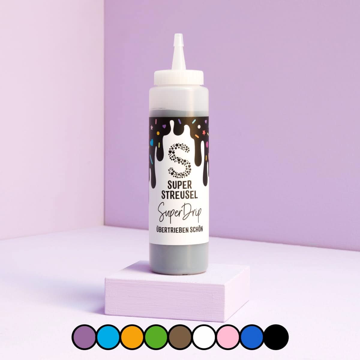 Super Drip Black Cake Glaze Cake Fondant Chocolat 300 grammes Glaçages et Décor Naty Shop Noir