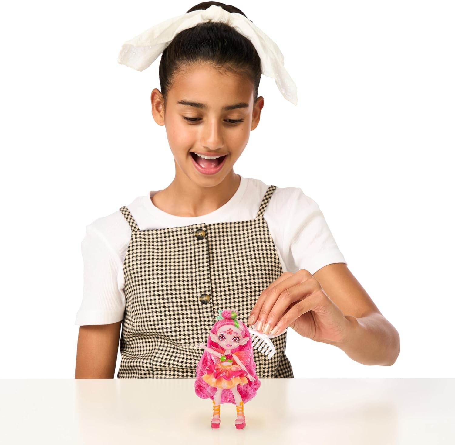 Poupée Pixlings Faye Deer : La révélation magique de la belle et détaillée poupée Pixlings de 16,5 cm dans une bouteille de potion magique