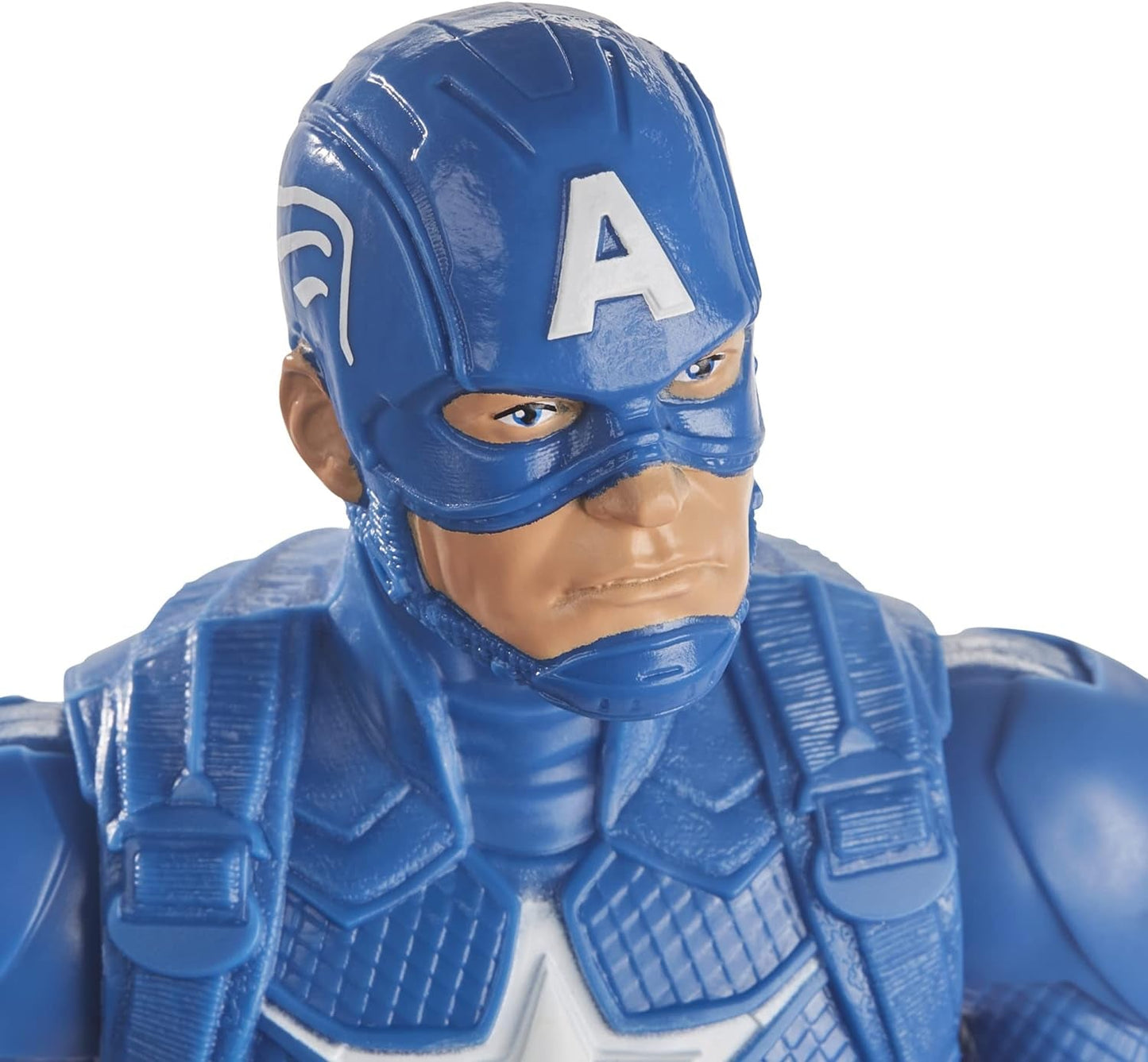 Marvel Avengers Titan Hero Series Blast Gear Figurine d'action Captain America 30 cm Grand jouet pour 4 ans et plus Figurines d'action bleues Naty Shop