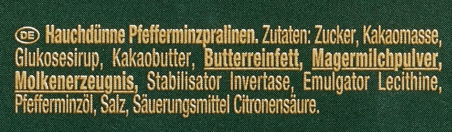 NESTLÉ AFTER EIGHT Carrés fins de chocolat noir fourrés à la crème de menthe pour les connaisseurs Pack de 5 (1 x 200 g)
