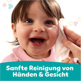 Lingettes humides pour bébés sensibles, 1872 lingettes (36 x 52), non parfumées, pour un nettoyage doux et doux