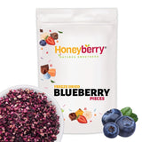 Morceaux de myrtilles lyophilisées 100g - Myrtilles lyophilisées - Fruits lyophilisés - Fruits secs lyophilisés - Parfait pour la pâtisserie, la décoration des gâteaux, muesli et desserts Produits déshydratés Naty Shop 100G