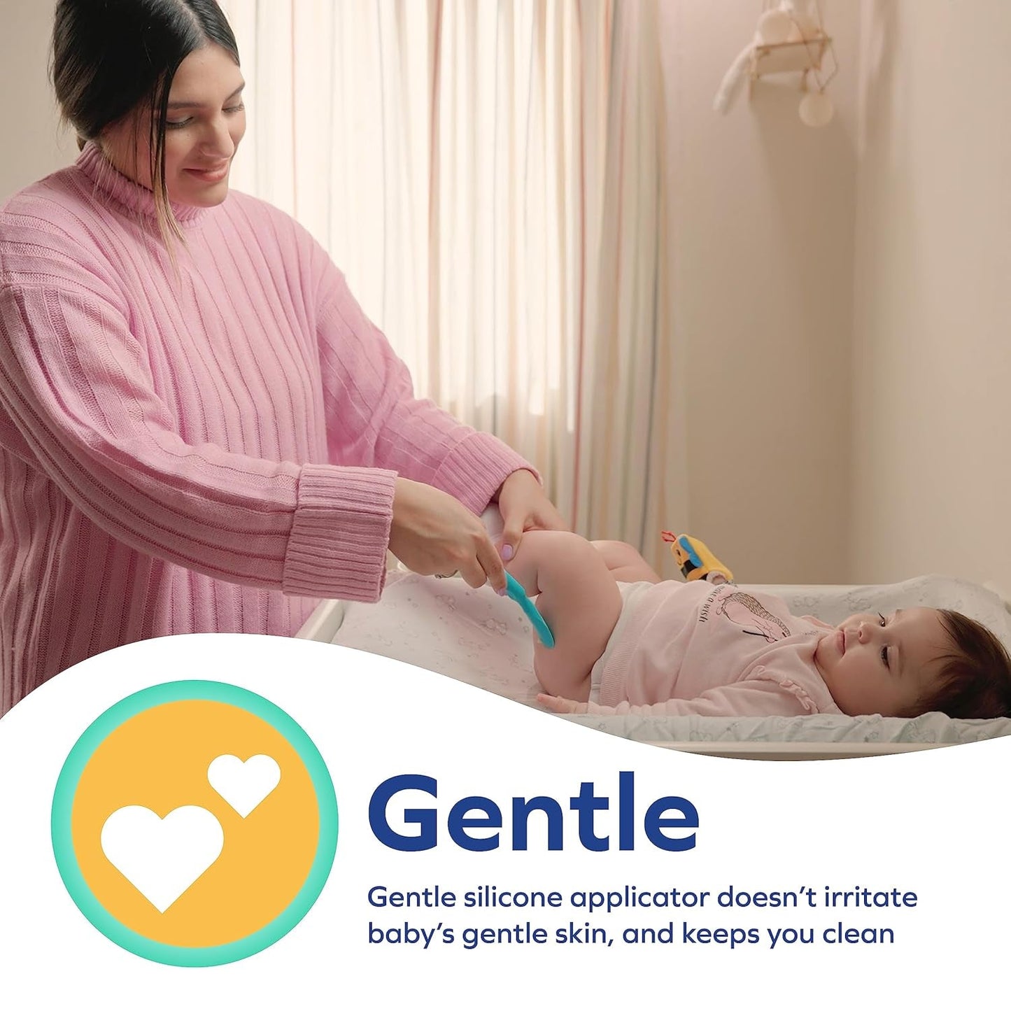 Applicateur de crème pour couches Nuby – Spatule pour crème anti-éruption cutanée | avec étui de voyage | convient dès la naissance Enfant - Bain et Soin Naty Shop