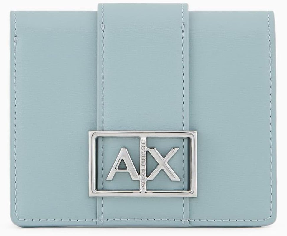 Armani Exchange Portefeuille Jodie Mini pour femme Naty Shop Portefeuille pour femme Dark Reflection Taille unique
