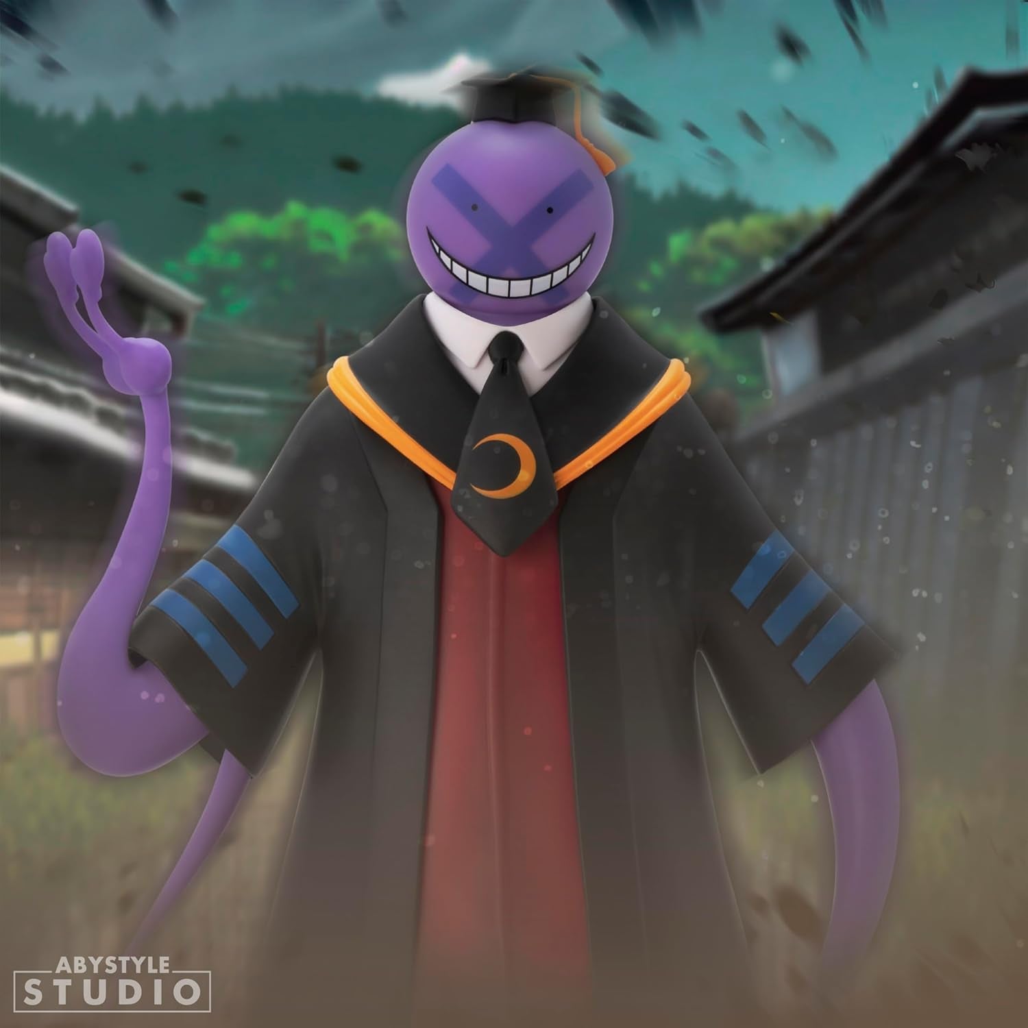 Assassination Classroom Purple Koro Sensei SFC Figurine à collectionner en PVC 7,8 pouces de hauteur Anime et statue à manches Décoration d'intérieur Chambre Bureau Cadeau Statues et sculptures Naty Shop