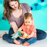 Bright Starts, Teethe & Read, Livre en tissu à hochet, jouet à saisir et livre d'images d'animaux en tissu, livre à hochet, anneau de dentition, gencives apaisantes, jouet pour bébés et tout-petits de 3 mois Jouets pour bébés Naty Shop