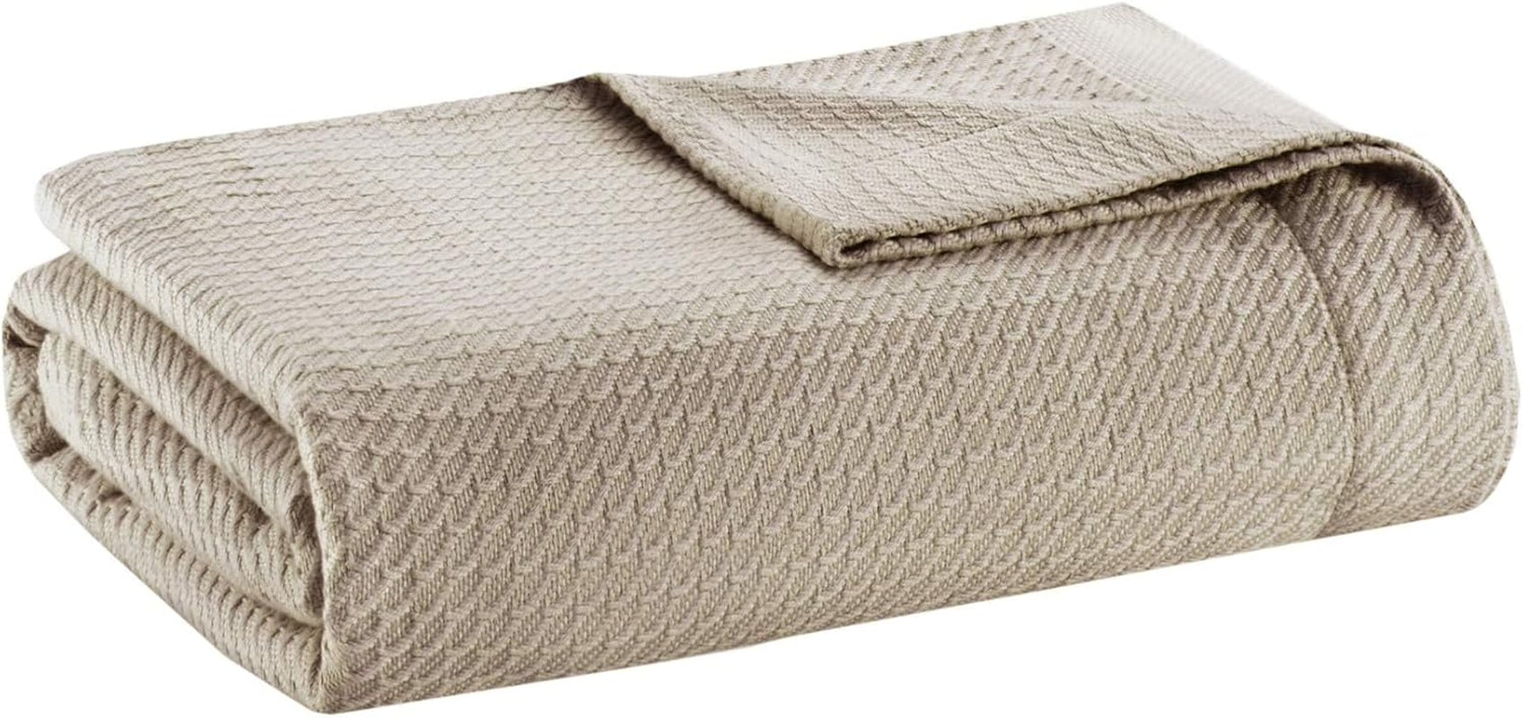 Madison Park Couverture confortable 100 % coton égyptien respirant, tricot de qualité supérieure, housse légère pour lit, canapé, lit double/queen Rose Naty Shop Kaki King Quilts and Couettes