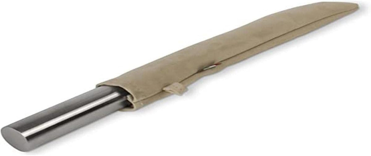 INOXLM Rouleau à pâtisserie en acier inoxydable pour pâte, pain, pizza, gâteau (poche beige)