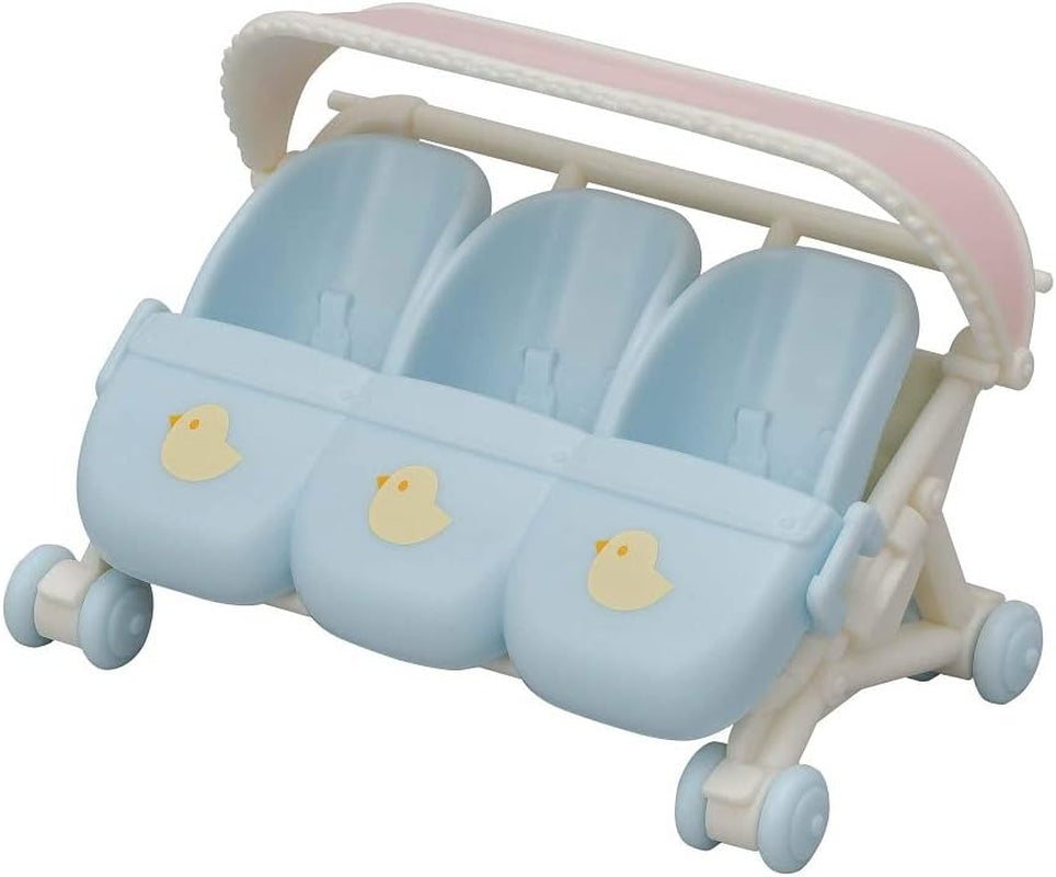 Sylvanian Families L5533 Poussette triplettes - Ensemble de jeu pour maison de poupée Dolls Naty Shop Titre par défaut