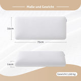 EGO HOME Oreiller Oreiller Ergonomique Doux en Mousse à Mémoire pour Dormeur sur le Dos Oreiller de Soutien du Cou avec Housse Respirante et Lavable, Certifié Oeko-Tex, Oreiller Cervical 75X35Cm Perne standard Naty Shop