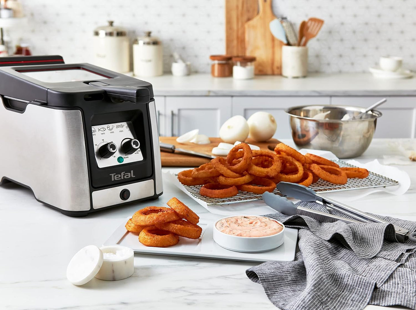 Friteuse Tefal FR600D Clear Duo, friture avec moins de fumée et d'odeurs, capacité 1,2 kg, thermostat, minuterie, grande fenêtre de visualisation sans buée Électroménagers Naty Shop