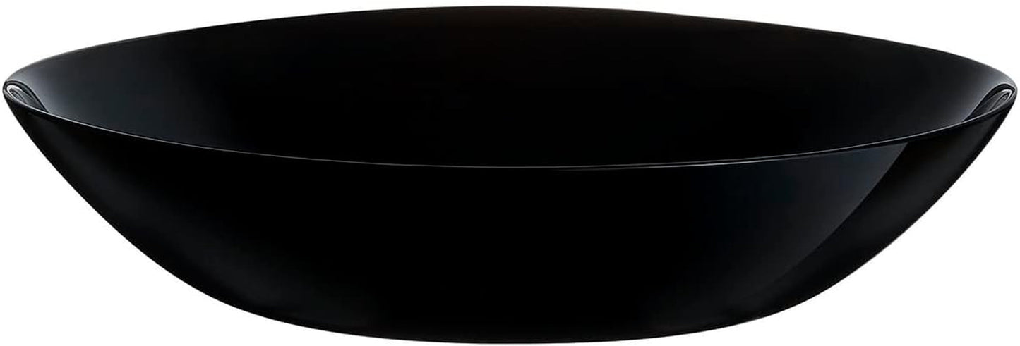 Arcopal Zelie service de table en verre noir, 12 pièces, 4 places, noir