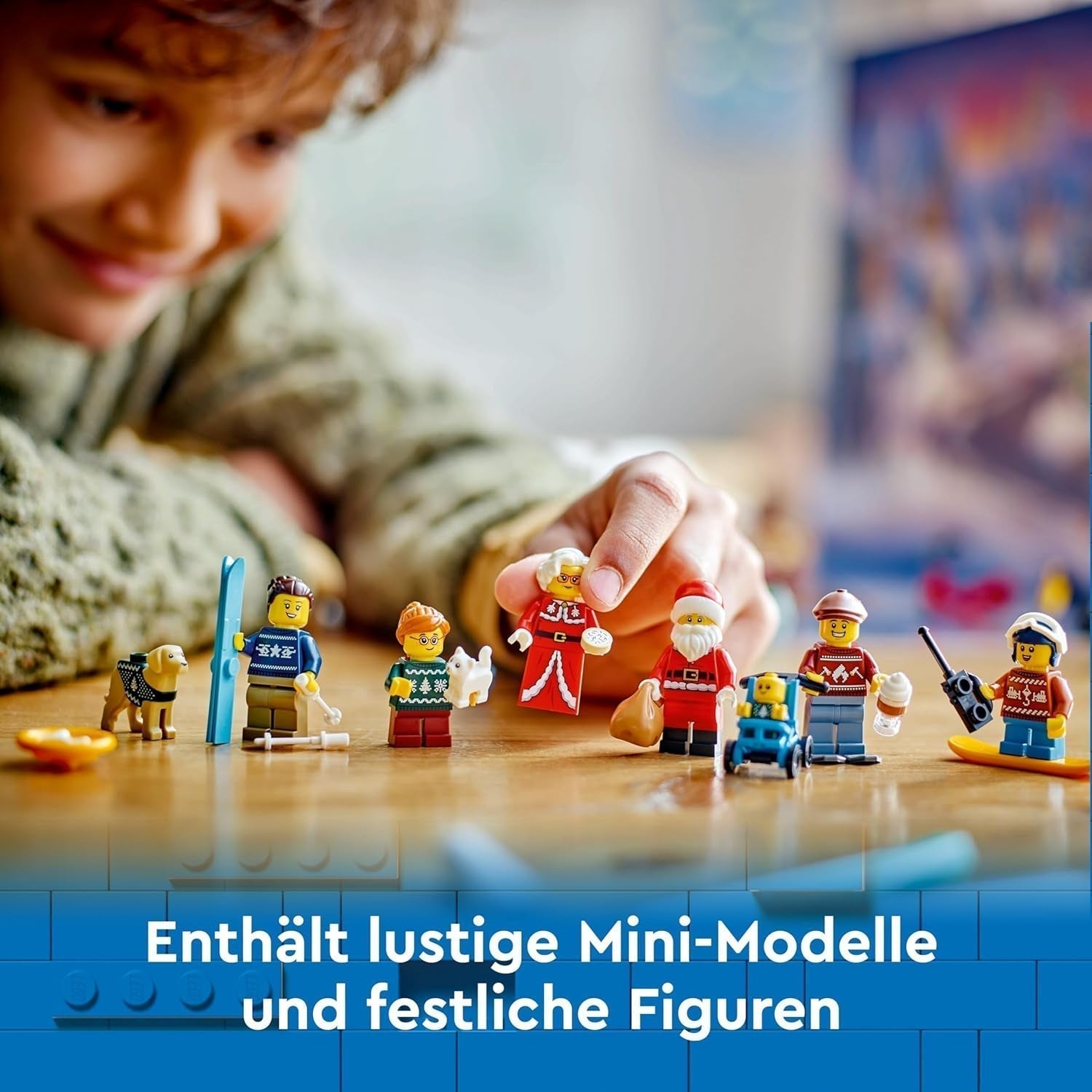 Calendrier de l'Avent LEGO City 2024, cadeau de l'Avent pour les enfants à partir de 5 ans, 24 surprises, figurines en salopette de Noël, Père Noël et Mme Père Noël, cadeau de Noël 60436 Jeux de construction Besuche den LEGO-Store